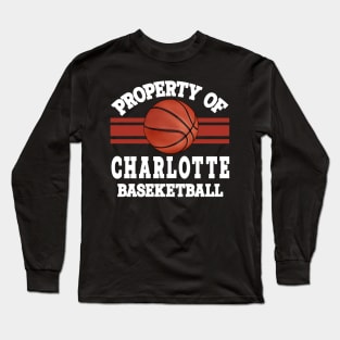 Proud Name Charlotte Graphic Property Vintage Basketball Long Sleeve T-Shirt